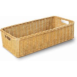 Long Low Wicker Basket - Sandstone - Large