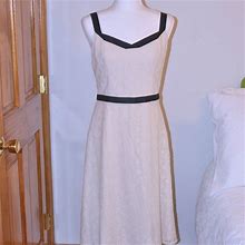 Loft Dresses | Ann Taylor Loft Sleeveless Lace Dress | Color: Black/Cream | Size: 8
