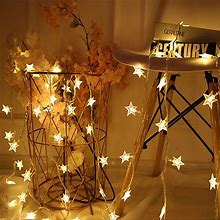 3m 6m 10m Snowflake String Lights Christmas Tree Stars Fairy Garlands Curtain Light Outdoor For Xmas Party New Year's Decor