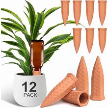 Plant Self Watering Stakes 12 Pack Terracotta Watering Spikes For Indoor And ...