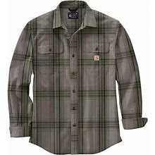 Carhartt Men's Heavyweight Flannel, Large, Chive