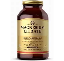 Solgar Magnesium Citrate - 120 Tablets - Promotes Healthy Bones, Supports Nerve & Muscle Function - Highly Absorbable - Non-GMO, Vegan, Gluten Free,
