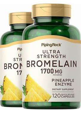 Ultra Strength Bromelain, 1700 Mg (Per Serving), 120 Quick Release Capsules, 2 Bottles