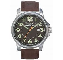 Men's Expedition Metal Field Watch, Brown Leather Strap