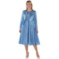 The Grace Of Lace Jacket Dress By Tally Taylor In Blue In Size 12 - Especially Yours® Clothing