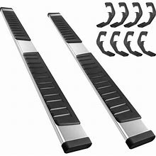 6" Nerf Bar Side Step Running Board For 2007-2018 Chevy Silverado Double Cab
