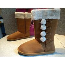 NWT, $50. MSRP, SO Mid Calf Marisa Chestnut Chalk Boots Size 4