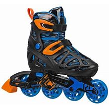 Roller Derby Kids' Tracer Adjustable Inline Skates Black/Blue Black/Blue Small (12-1)