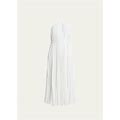Proenza Schouler White Label Celeste Pleated Halter Maxi Dress, Women's, 0, Casual & Work Dresses Maxi Dresses