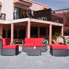 Mcombo Patio Furniture Outdoor Wicker Sectional Set 6082-1005