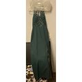 Alyce Designs VTG 90S Emerald Green Sequin Beaded Prom Dress Sz 10 (More Like 4)