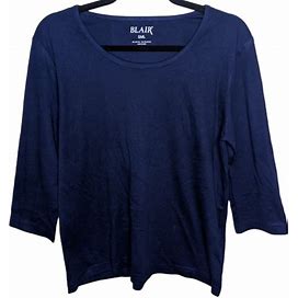 Blair Tops | Blair Women's Quarter Sleeve Top | Color: Blue | Size: S