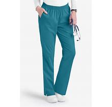 Butter-Soft Core By UA Women's 2-Pocket Full Elastic Waist Scrub Pants - Size S - Caribbean Blue