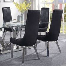 Set Of 2 PU Upholstered Dining Chairs