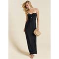 Women's Convertible Maxi Dress - Anthracite, Size XS By Venus