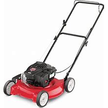 Yard Machines 11A-02BT729 20-In Push Lawn Mower With 125Cc Briggs & Stratton Gas Powered Engine, Black And Red