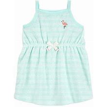 Carter's Baby Girls Sleeveless Sundress | Blue | Regular Newborn | Dresses Sundresses