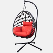 Artisan Outdoor Wicker Swing Chair With Stand