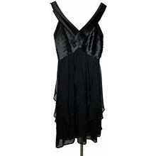 R&M Richards R & M Richards Sleeveless Black V-Neck Mini Dress Size 10 - Women | Color: Black | Size: M