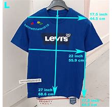 Levis Classic Graphic Tee Shirt 224911084 Blue Mens Size M,L