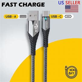 Usb C Cable Fast Charger Charging Type C Cord With Led Light For