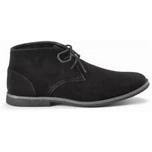 Oak & Rush Men's Ankle Lace Up Fashion Microsuede Chukka Boots Black Size 8.5