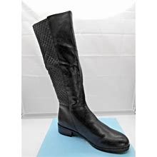 Lifestride Women's Black Qullted Stretch Boots Size 10 m Side Zip
