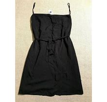 Gap Women's Dress Medium Black Rayon Tube Dress With Belt 1565
