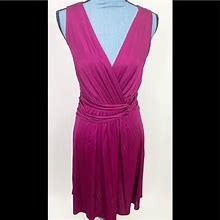 Banana Republic Dresses | Banana Republic Faux Wrap Dress Raspberry Medium | Color: Pink | Size: M