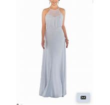 Sorella Vita 9010- Long Formal Dress- Size 12- Arctic Blue/Light Grey