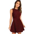 DIDK Women's Sleeveless A Line Fit And Flare Glitter Above Knee Party Cocktail Skater Dress