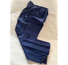 Haband Classic Navy Blue Knit Pants Elastic Waist 20P With Pockets