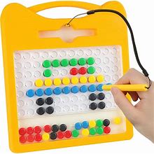 Engfa Magnetic Drawing Board For Kids & Toddlers, Colourful Doodle Board With Magnetic Pen And Magnetic Beads, Kids Toy Stocking Stuffers For Kids