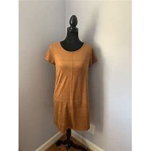 I.N. San Francisco Women Brown Casual Dress Size Small Faux Suede