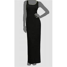 $79 Alex Evenings Women's Solid Black Sleeveless Scoop Neck Maxi Dress