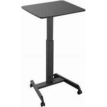Kantek STS300B 23 1/2" X 20 1/2" Black Adjustable Height Mobile Sit To Stand Desk