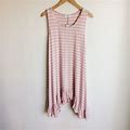 Amelia James Dresses | Nwts Amelia James Size 2Xl Plus Size Pink Striped Ruffled Dress | Color: Pink/White | Size: 2X