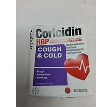 Coricidin HBP Cough & Cold Cough Suppressant Antihistamine Tablets 16 Ct 05/2025