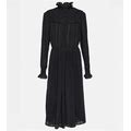 Marant Etoile, Imany Cotton-Blend Midi Dress, Women, Black, US 12, Dresses