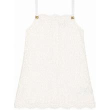 Dolce & Gabbana Kids - Lace-Detail Sleeveless Dress - Kids - Polyamide/Viscose/Silk/Acetate/Cotton - 8 - White