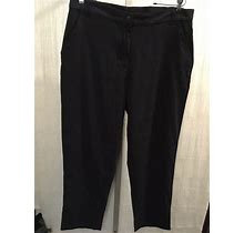 Jenny Buchman Pants 18 Black Soft Polyester Blend Stretch New 190114