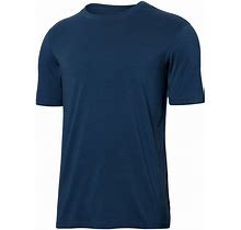 SAXX Short Sleeve Droptemp™ Cooling Technology T-Shirt, Mens, M, Dark Denim