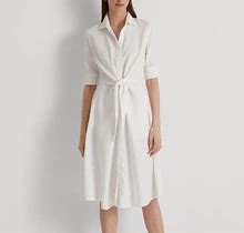 Ralph Lauren Linen Shirtdress - Size 8 in White