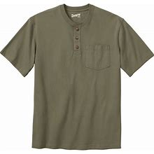 Men's Longtail T Relaxed Fit SS Henley With Pocket - Green 2XL - Duluth Trading Company