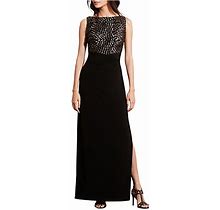 Lauren Ralph Lauren Dresses | Ralph Lauren Sequin Embroidered Jersey Gown | Color: Black | Size: Various