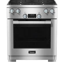 Miele HR 1724-3 LP 30" Smart Dual Fuel Range With 4 Sealed Burners Directselect Controls Twinpower Convection Self-Cleaning In Clean Touch