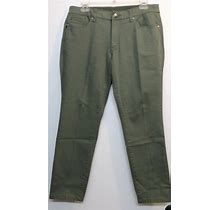 Christopher & Banks Signature Slimming Pants Womens 8 Army Olive Green 31X26