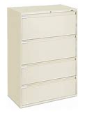 Lateral File Cabinet - 36" Wide, 4 Drawer, Tan - ULINE - H-2169T