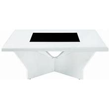 Furniture Of America Avens Contemporary Wood Square Coffee Table In White