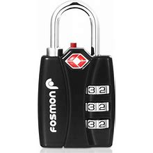 Fosmon TSA Accepted Luggage Locks, Fosmon Open Alert Indicator 3 Digit Combination Padlock Codes For Travel Bag, Suit Case, Lockers, Gym, Bike Locks O